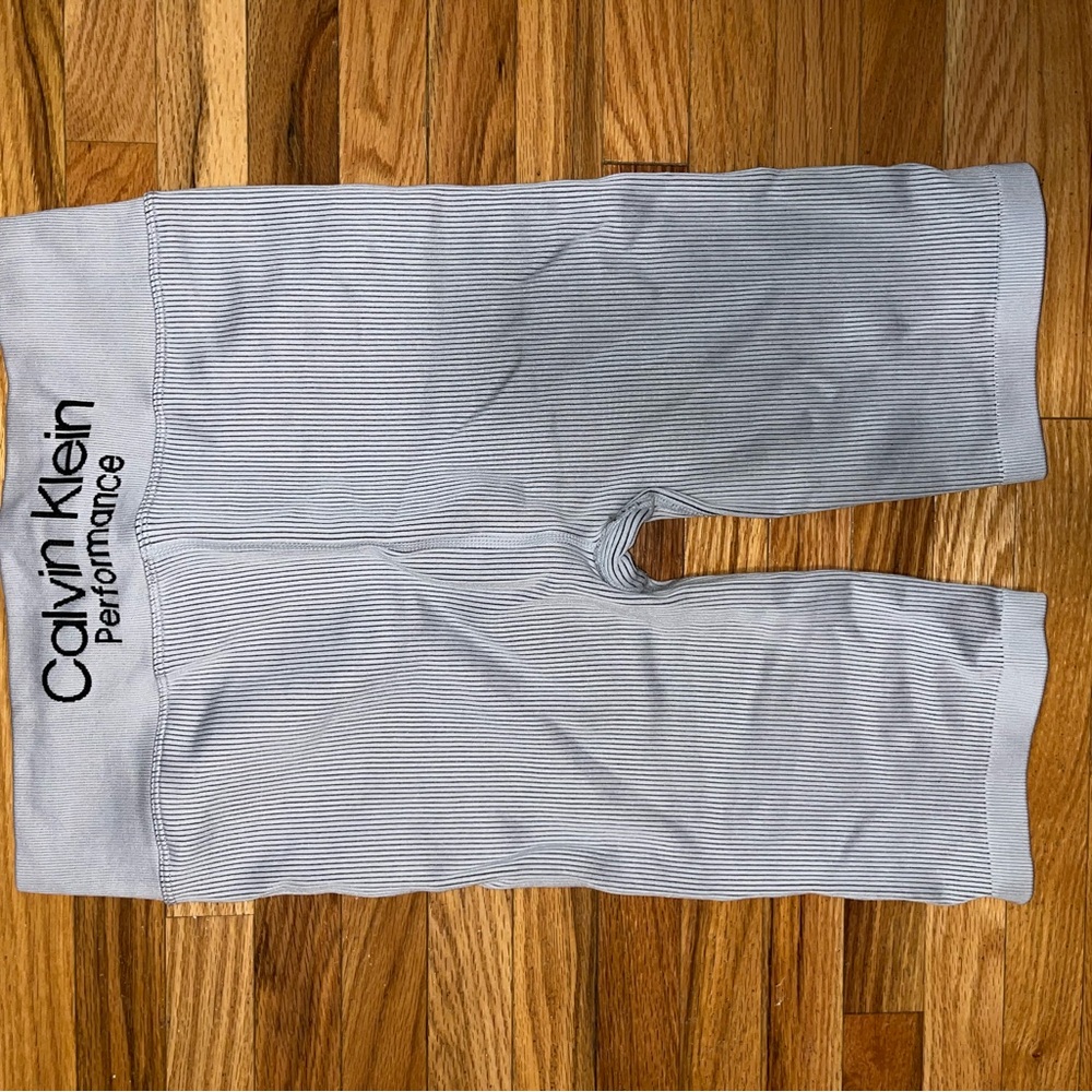 Calvin Klein Baby Blue Ribbed Bike Shorts